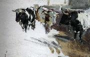 Joaquin Sorolla Bull Project France oil painting artist